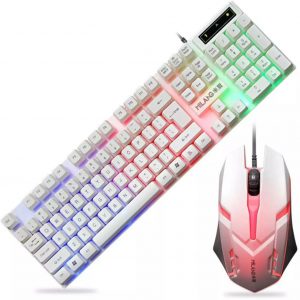 MILANG T6 Multimedia Key Support Waterproof & Rainbow Back-lit Gaming Mechanical Keyboard And Gaming Mouse