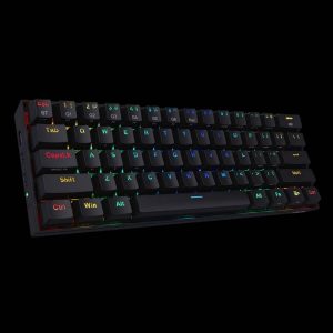 Redragon K530 RGB Draconic 60% Wireless RGB Mechanical Keyboard, Bluetooth/2.4Ghz/Wired 3-Mode 61 Keys Compact Gaming Keyboard w/100% Hot-Swap Socket, Free-Mod Plate